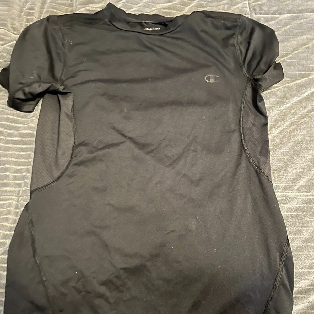 Black Champion Child's Medium Short Sleeve Shirt